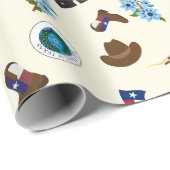 Papier Cadeau Famous Texas items (Coin rond)