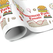 Papier Cadeau Fanatique de parc d'attractions (Coin rond)