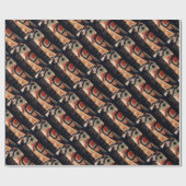 Papier Cadeau Fancy Alaska Bois sculpté Totem Pole Conçu (Plat)