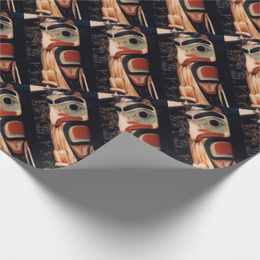 Papier Cadeau Fancy Alaska Bois sculpté Totem Pole Conçu (Coin)