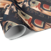 Papier Cadeau Fancy Alaska Bois sculpté Totem Pole Conçu (Coin rond)