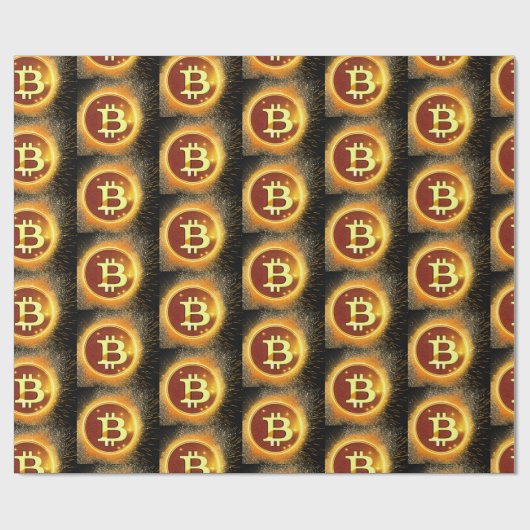 Papier Cadeau fancy Bitcoin (Plat)