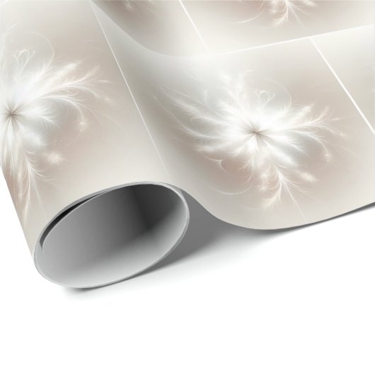 Papier Cadeau Fancy Fractal Snowflakes (Coin rond)