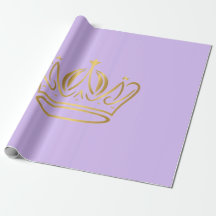 fancy golden crown iconed purple gift 