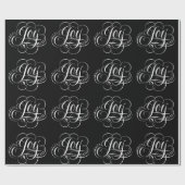 Papier Cadeau Fancy Noël JOIE Chalk Calligraphie (Plat)