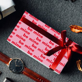 Papier Cadeau Fancy Red & Pink Be Mine Valentines Motif