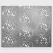 Papier Cadeau Fancy Tourbillonnant Joy Argent Foil Letting Calli (Plat)