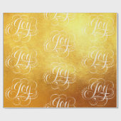 Papier Cadeau Fancy Tourbillonnant Joy Gold Foil Letting Calligr (Plat)