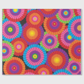 Papier Cadeau Fans Mexicains de couleur vive (Plat)