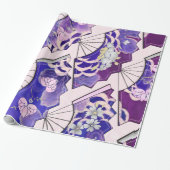 Papier Cadeau Fans traditionnels japonais (Déroulé)