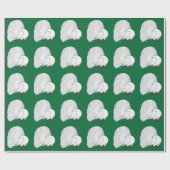 Papier Cadeau Fantail Pigeon White (Plat)