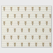 Papier Cadeau Fantaisie Chat Tangled Feux de Noël Papier d'envel (Plat)