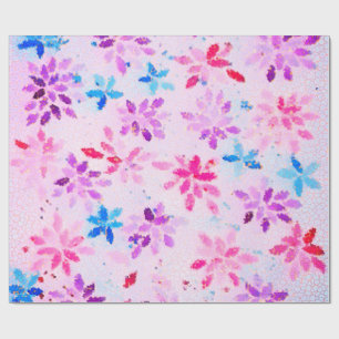Papier Cadeau Fantaisie florale de mosaïque de pierres précieuse