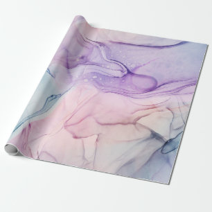 Papier Cadeau Fantaisie Glamour Aquarelle Pastel Éthérée et Déli