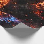 Papier cadeau fantaisie papillon flamboyant (Coin)