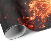 Papier cadeau fantaisie papillon flamboyant (Coin rond)