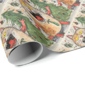 Papier Cadeau Fantaisie Whimsical Crazy Noël (Coin rond)