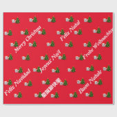 Papier Cadeau Fantasmaa de whatsapp Heureux Noël plusieurs (Plat)