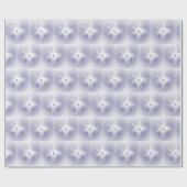 Papier Cadeau Fantasmes de neige fractionnés blancs fantaisistes (Plat)