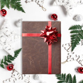 Papier Cadeau Fantastique Brown Faux cuir