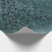 Papier Cadeau Fantastique noir sur vert (Coin)