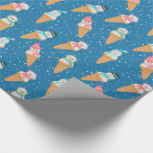 Papier Cadeau Fantastique Snowman Snow Cone hiver Vacances ou an (Coin)