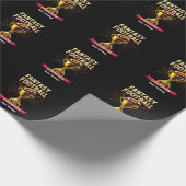 Papier Cadeau Fantasy Football 2025 Funny Champ Football Design  (Coin)