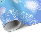 Papier Cadeau Fantasy Snowflake (Coin rond)