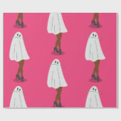 Papier Cadeau fantôme africain halloween pots bas jambes (Plat)