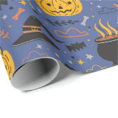 Papier Cadeau Fantôme d'Halloween  (Coin rond)