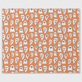 Papier Cadeau Fantôme d'Halloween (Plat)