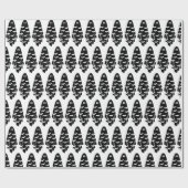 Papier Cadeau Fantôme noir et blanc (Plat)