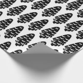 Papier Cadeau Fantôme noir et blanc (Coin)