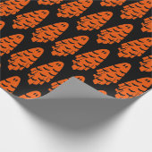 Papier Cadeau Fantôme noir et orange (Coin)