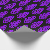 Papier Cadeau Fantôme noir et pourpre (Coin)