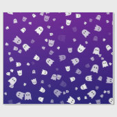 Papier Cadeau Fantômes d'Halloween (Plat)