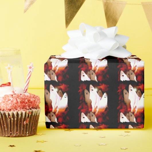 Papier Cadeau Fantômes d'Halloween (Fête d'anniversaire)