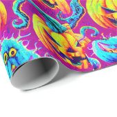 Papier Cadeau Fantômes d'Halloween éffrayant et papier d'envelop (Coin rond)