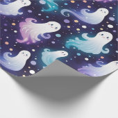 Papier Cadeau Fantômes D'Halloween, Petit Boo ! (Coin)