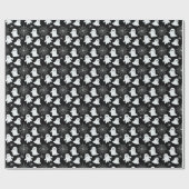 Papier Cadeau Fantômes mignons | Araignées | Spider Webs Hallowe (Plat)