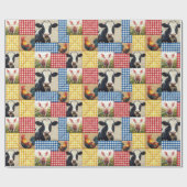 Papier Cadeau Farm Animals Quilt Pattern (Plat)