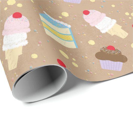 Papier Cadeau Farm Friends Sweet Traitements Anniversaire (Coin rond)