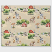 Papier Cadeau Farm Land Seamless Pattern Craft and (Plat)