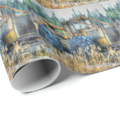 Papier Cadeau Farm Machinery (Coin rond)