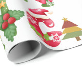 Papier Cadeau Farts Humour de Noël (Coin rond)