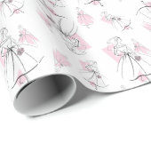 Papier Cadeau Fashion Bride Pink papier multi-emballage (Coin rond)