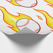 Papier Cadeau Fastball Flame Baseball Sports