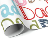 Papier Cadeau Father's (Coin rond)