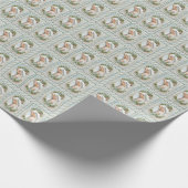 Papier Cadeau Fatima Bienheureuse Vierge Marie Florale Catholiqu (Coin)