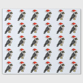 Papier Cadeau Faucon pérégrin Père Noël (Plat)